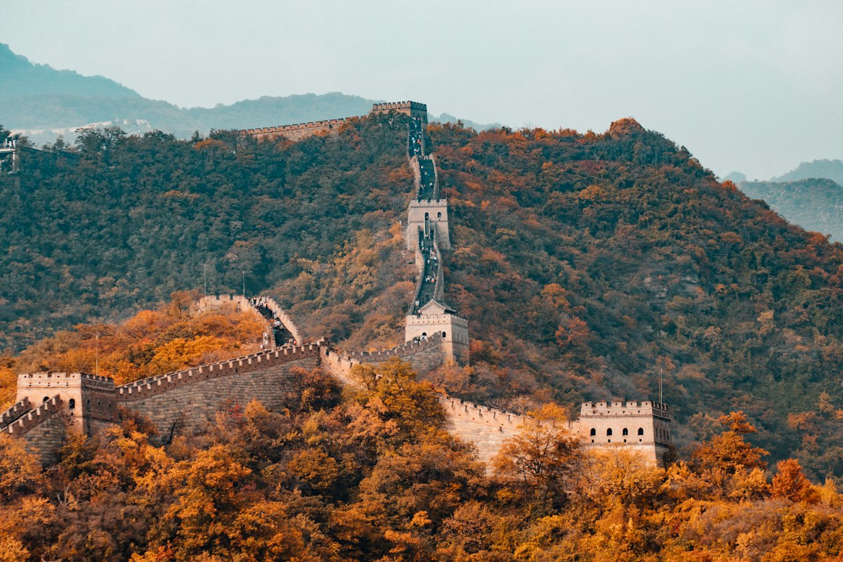 Great Wall of China in autumn