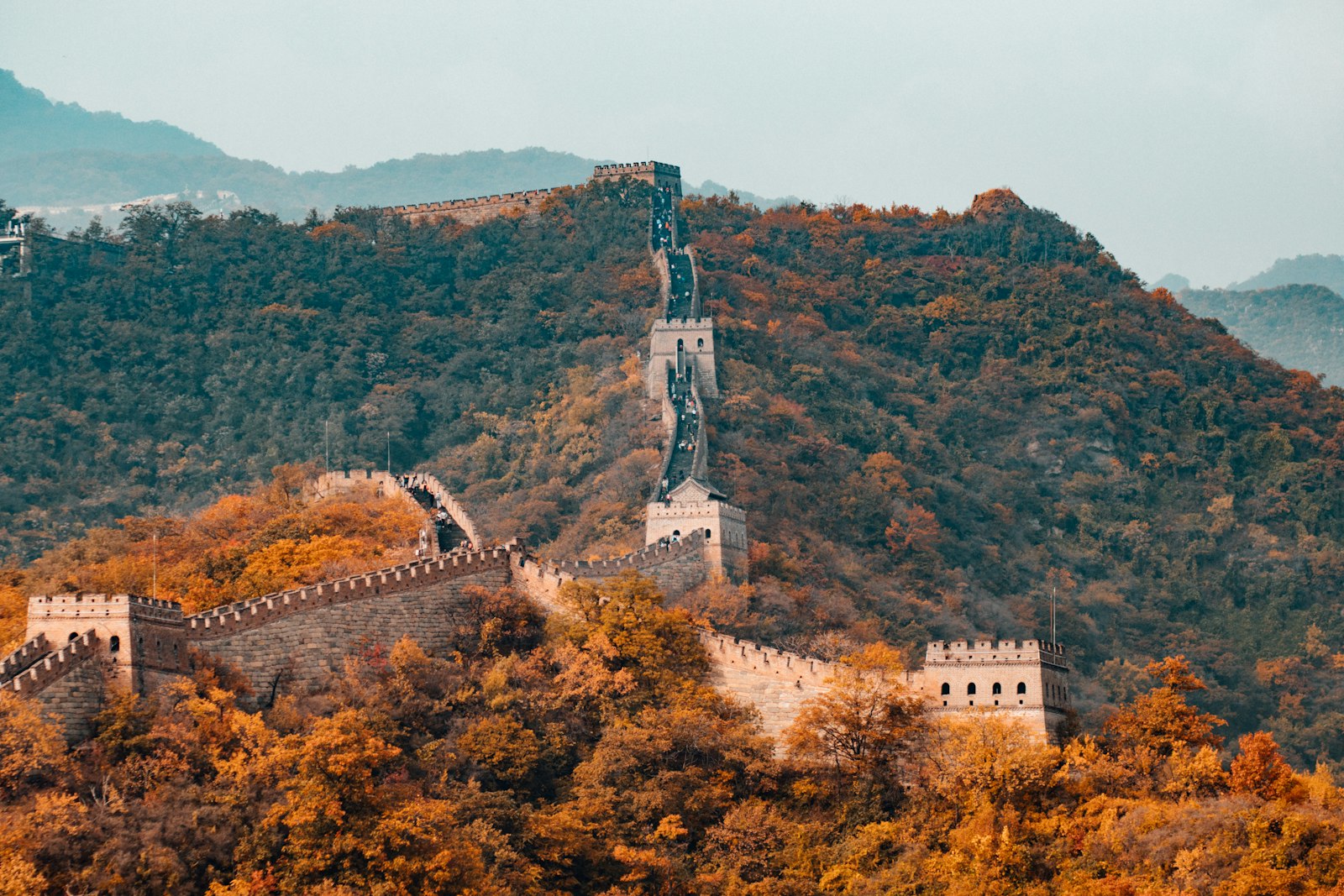 Autumn view of the Great Wall