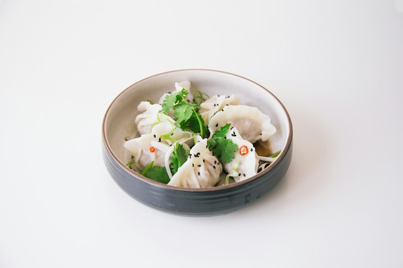 Bowl of hot noodle soup